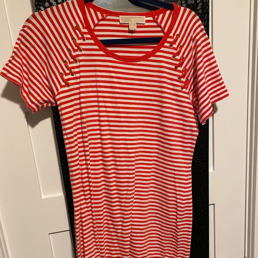 Michael Kors knot striped dress